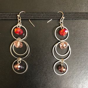 Multi-colored dangle earrings